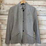 Wool Stand Collar Blazer