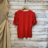 NEW Heart Sleeve V Neck SS 2