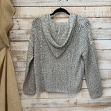 Open Crochet Button Down Sweater