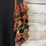 Print Ruffle Sleeve