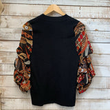 Print Ruffle Sleeve