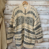 Hand Knit Zip Front Sweater
