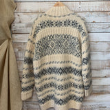 Hand Knit Zip Front Sweater