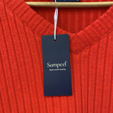 Ribbed V Neck NEW LS