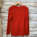 Ribbed V Neck NEW LS