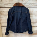 Denim Fur Collar Jacket 0 0