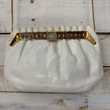 Snake Embossed Evening Bag