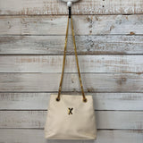 Vintage Leather Chain Strap Tote