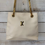 Vintage Leather Chain Strap Tote