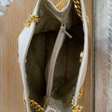 Vintage Leather Chain Strap Tote