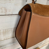 Riley Suede Top Handle Crossbody Bag