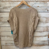 Sleeveless Cable Knit Sweater